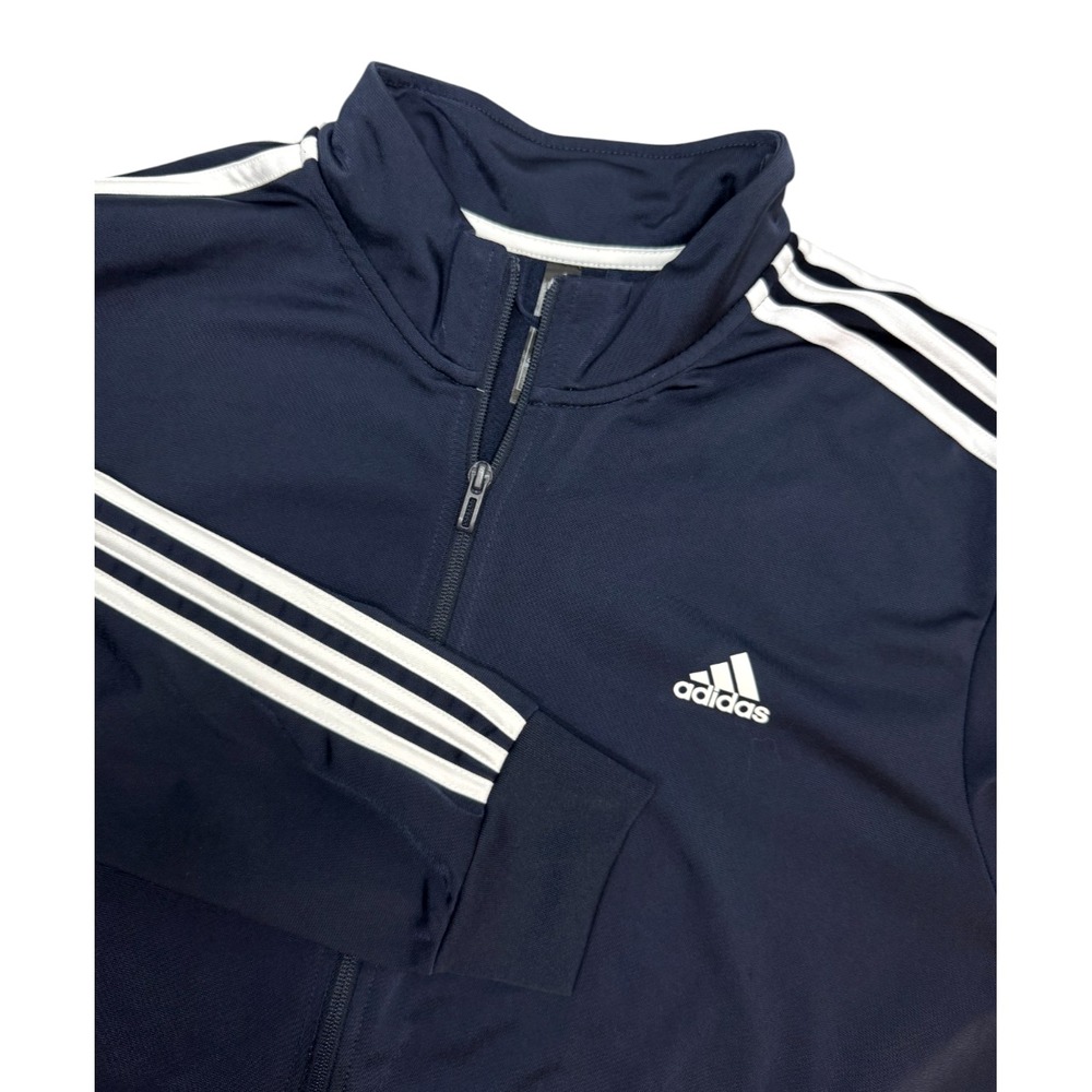 Adidas Black Track Jacket Mens Sz 2XL Logo Athletic Athleisure Sporty Neutral